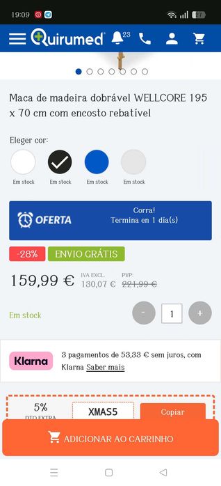 Marquesa para massagem