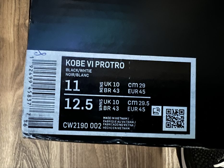 Sapatilhas de Basquetebol Kobe 6 Protro Mambacita tam. 45