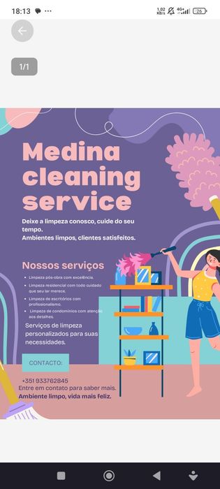 Somos uma equipe de limpeza.