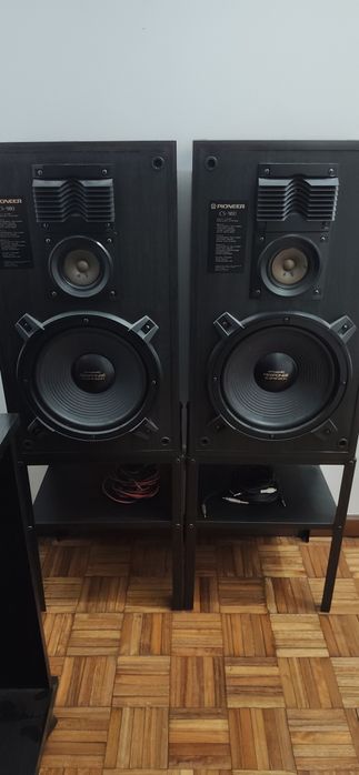 Colunas Vintage Pioneer CS-980 (150W) + Grelhas Novas + Suportes