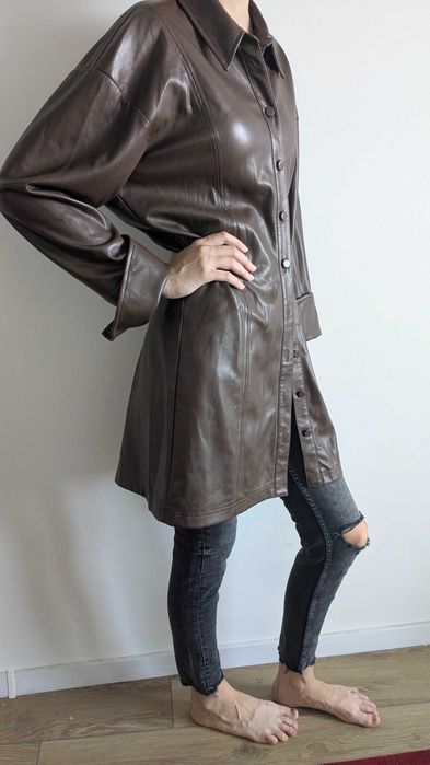 Кожаное платье Zara
