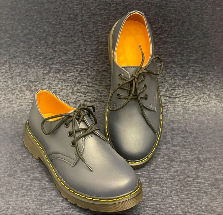 Półbuty oxfordki klasyczne glany niebieskie unisex eleganckie martensy
