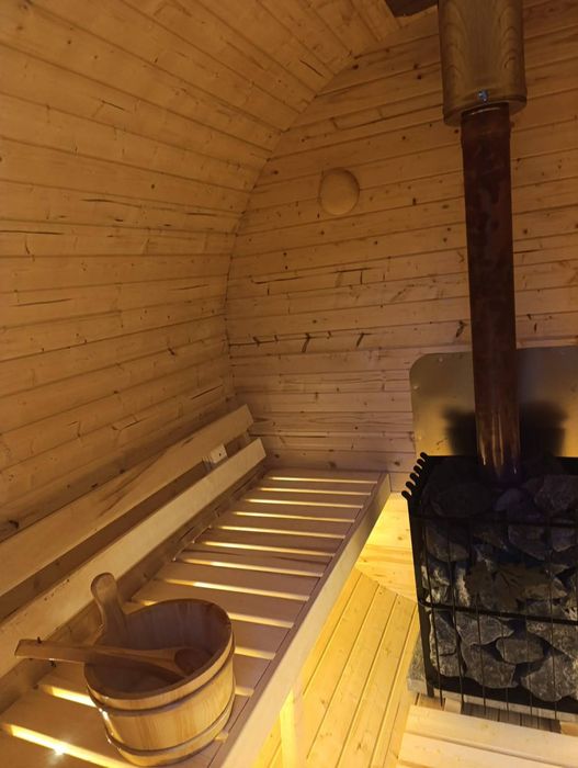 Domek balia jacuzzi sauna staw Kaszuby