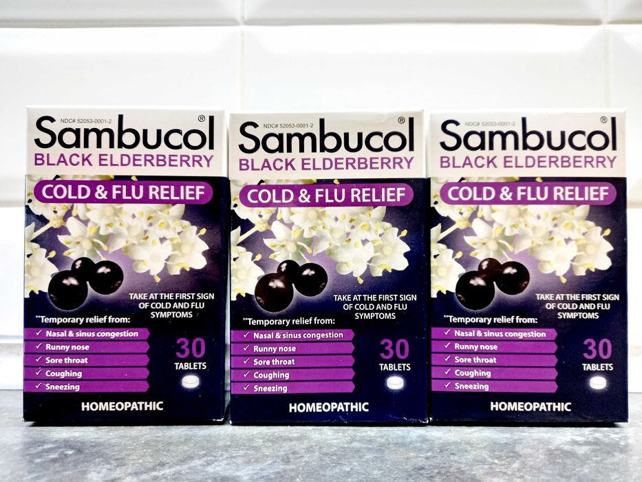 Sambucol, Black Elderberry (30 таб), черная бузина для детей, взрослых