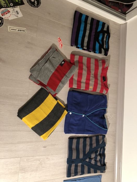 Elegancki zestaw sweterków S m L gentelmen szalik sweter kardiganek