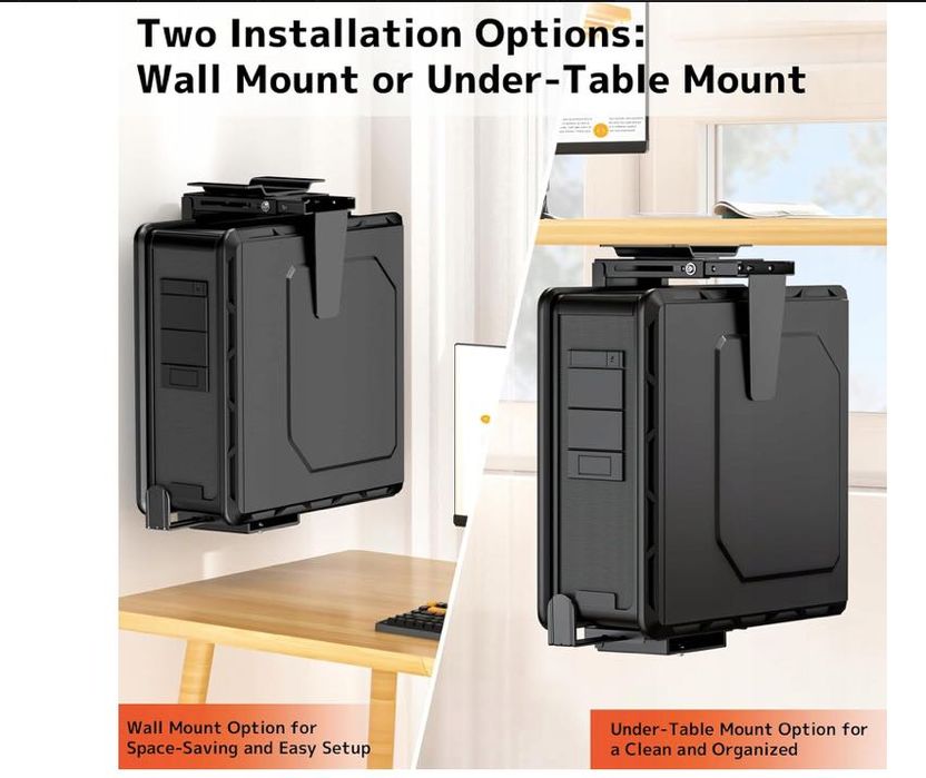 PUTORSEN Regulowany uchwyt do komputera montaż ścienny 360 stopni,