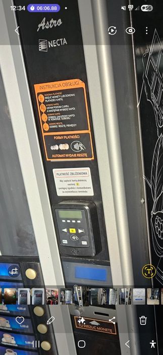 Vending maszyna wendingowa Necta  Snaky Max Sfera + kawomat