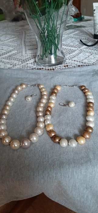 Korale perłowe 2 sztuki