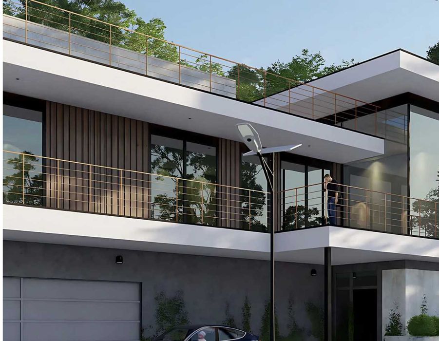 Lampa solarna  hybryda 300w IP67 zewnętrzna led SMD