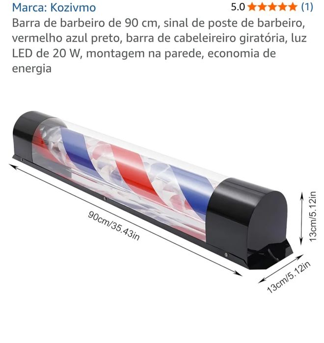 Barra de Barbeiro 90cm