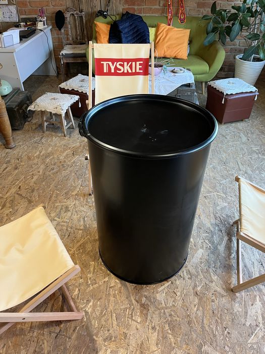 Beczka czarna otwierana