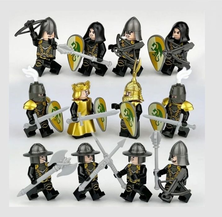 Klocki rycerze średniowieczni kompatybilne z Lego castle medival knights klocki figurki rycerze rohanu rycerze gondoru