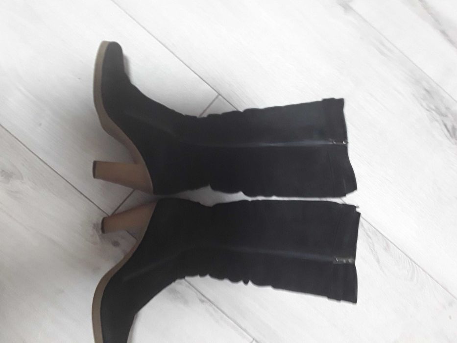 Жіночі замшеві зимні сапожки