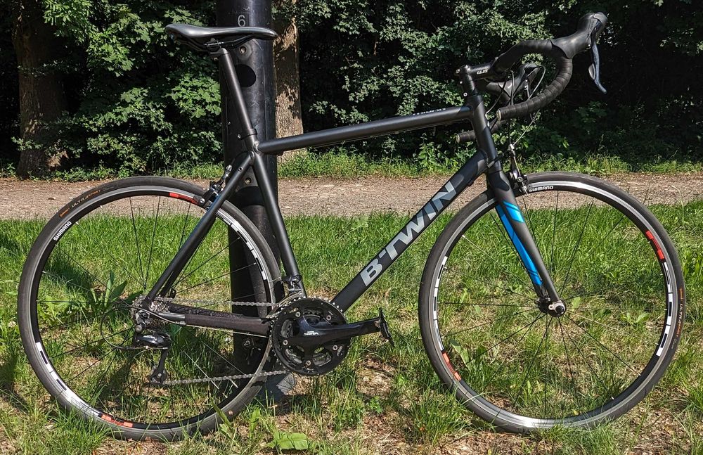 Rower szosowy Btwin Triban 500 XL karbon pełna Sora waga poniżej 10kg!