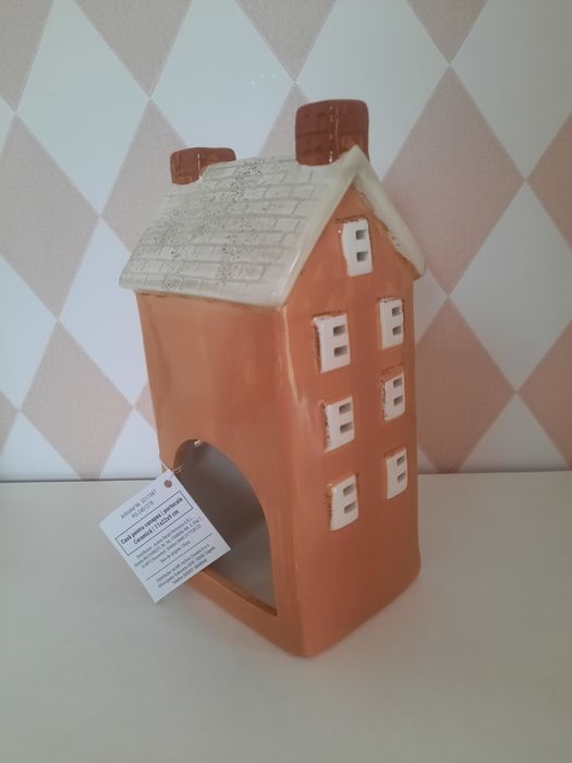 Kamieniczka DUŻA - domek ceramiczny na tealighty