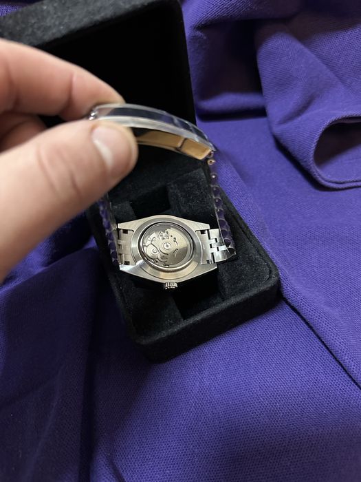 Zegarek automatyczny Seiko mod datejust galactic purple fioletowy nh35