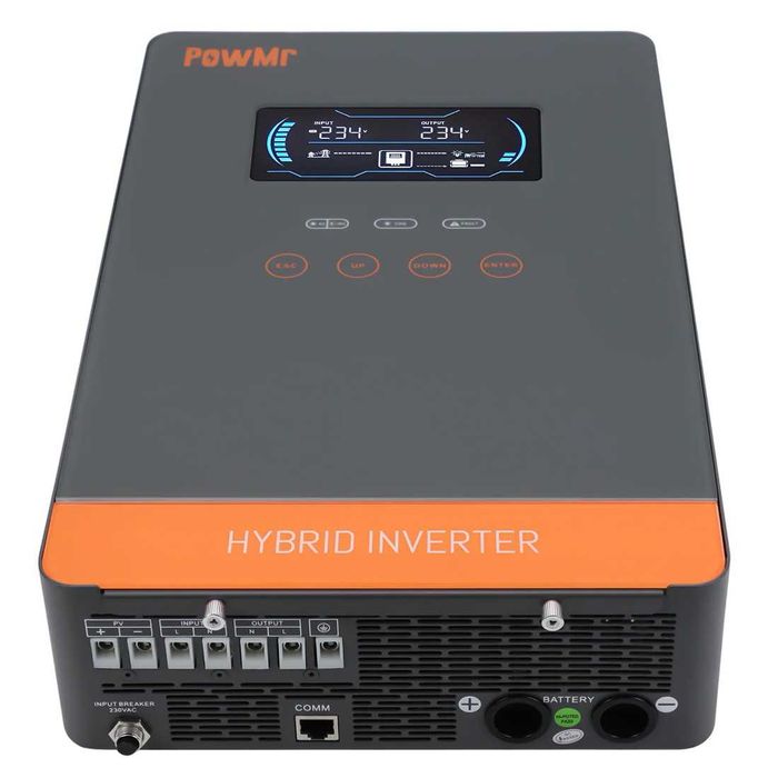 Гібридний інвертор Powmr POW-HVM6.5K-48V-P, 48 В, 6500 Вт (безперебійник, UPS, ДБЖ)