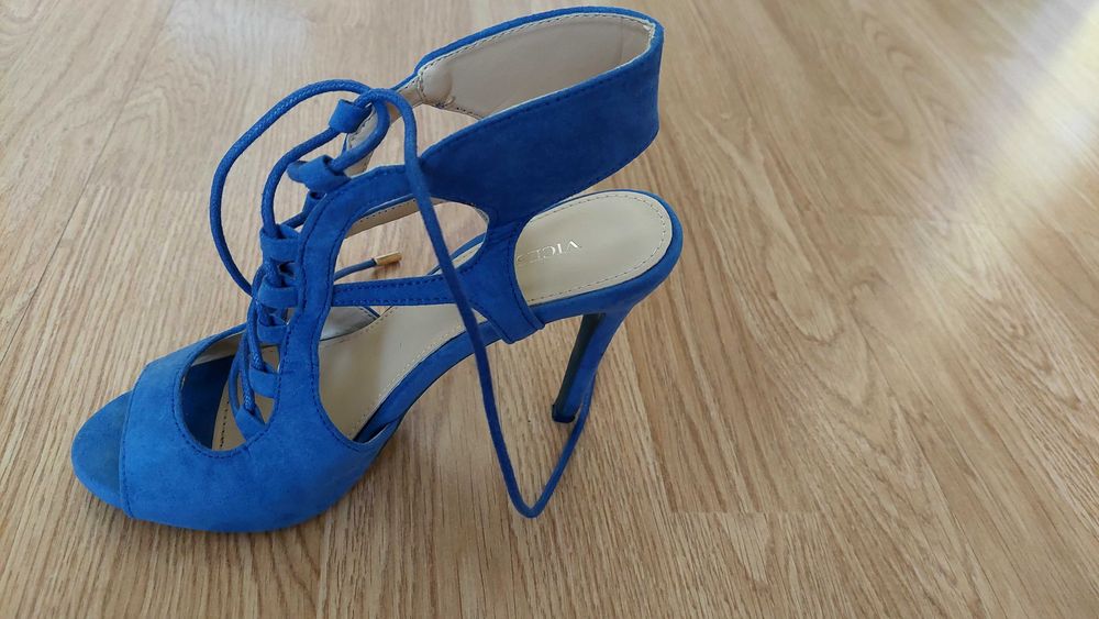 Szpilki turkusowe rozmiar 37