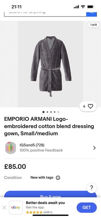 Emporio Armani чоловічий халат