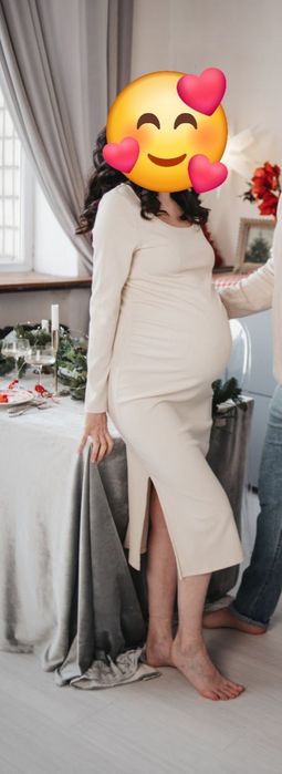 Сукня в рубчик для вагітних