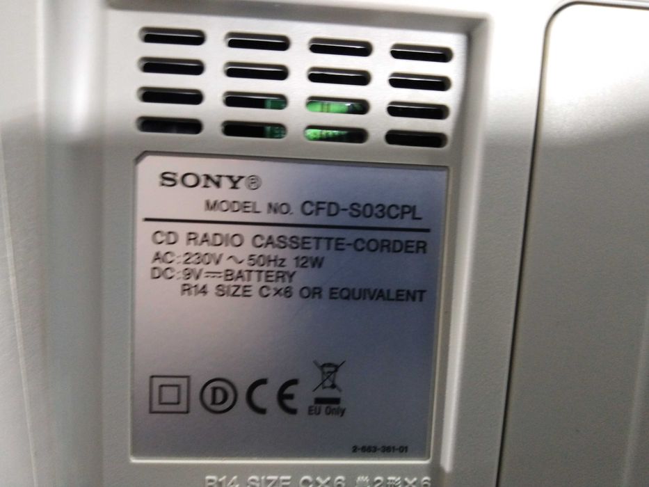 Radio Boombox SONY CD MP3 Fm/Am Kaseta Pilot Ładnie Gra