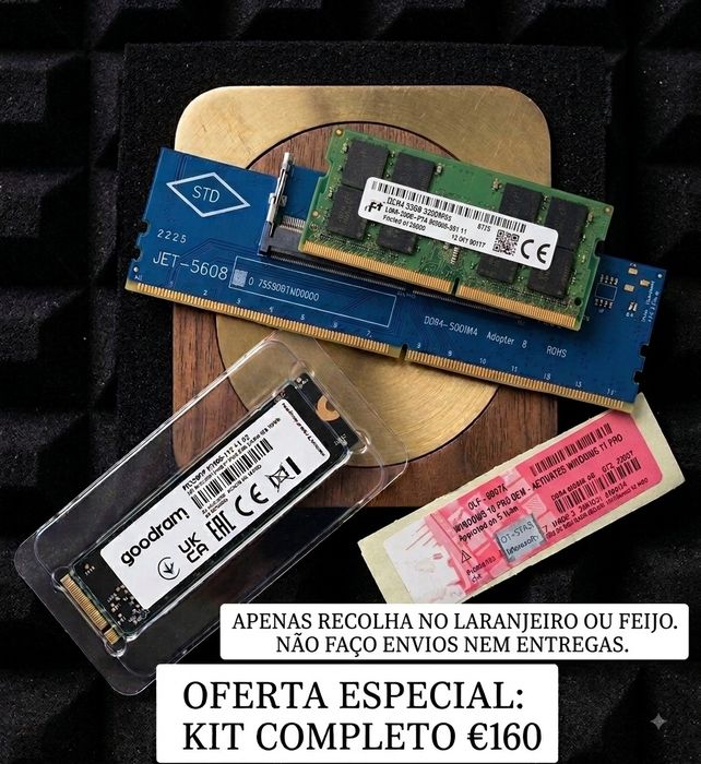 Kit  PC: 32GB DDR4 (c/ Adaptador) + 512gb  NVMe + Windows Pro
