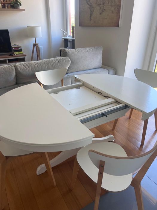 Mesa Branca Extensivel Ikea (como nova)