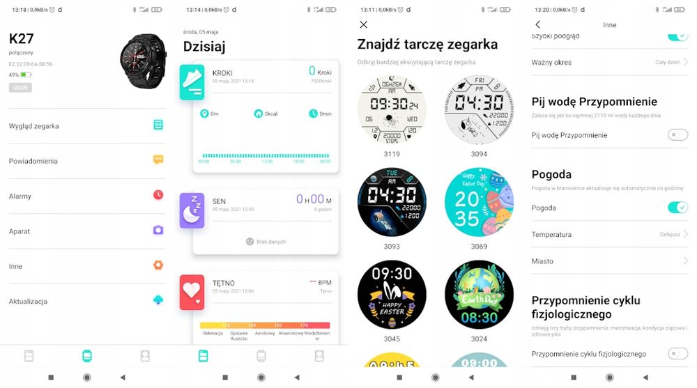Smartwatch Męski Zegarek Do Xiaomi Samsung Huawei - Czarny