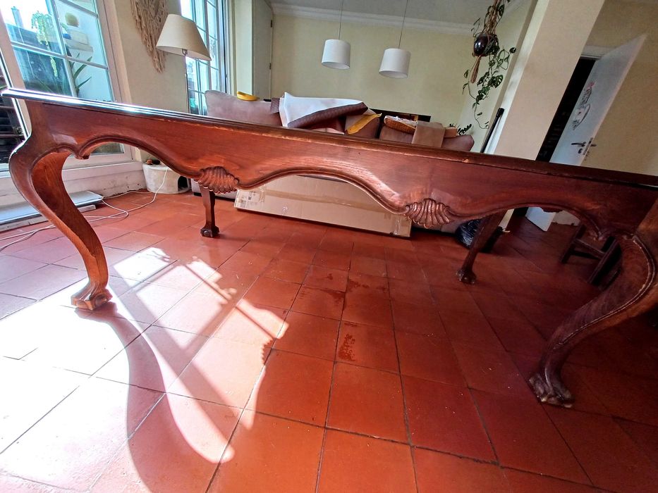 Mesa rustica em madeira maciça de carvalho