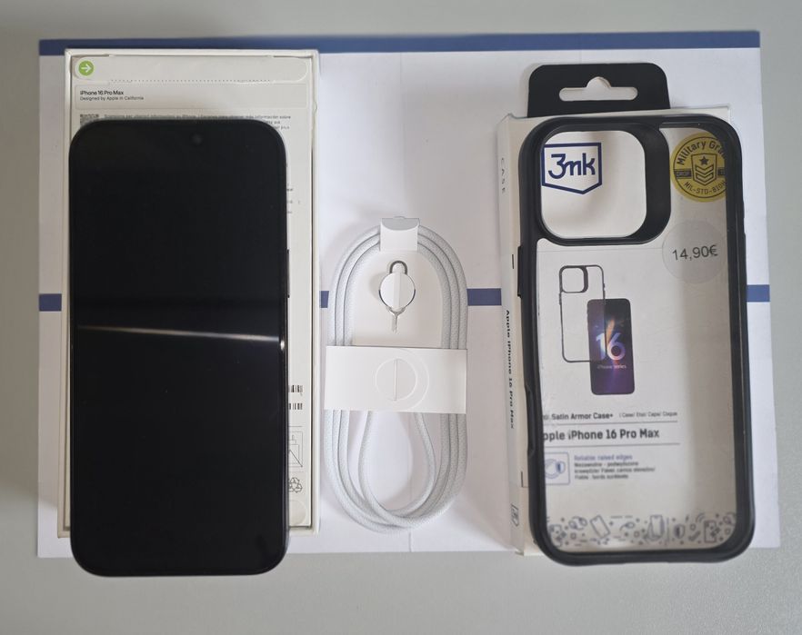 IPhone 16 ProMax 256gb, Cor  Titanium (1 ano)