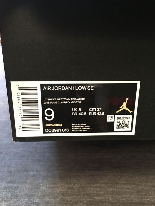 Air Jordan 1 Low SE Smoke Grey