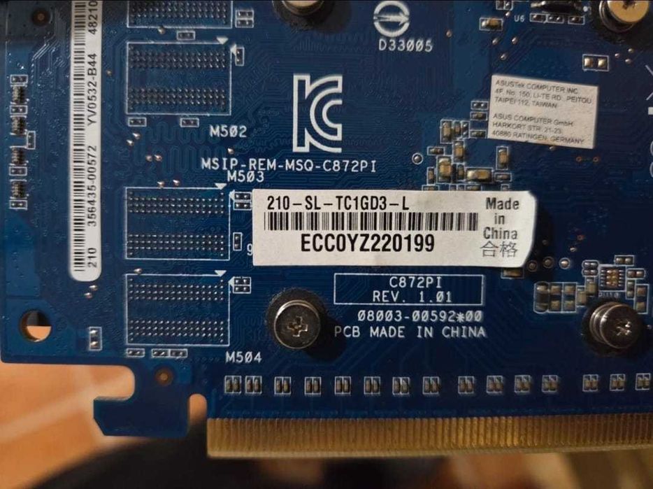 Asus Pci-E N 210-Sl-Tc1Gd3-L