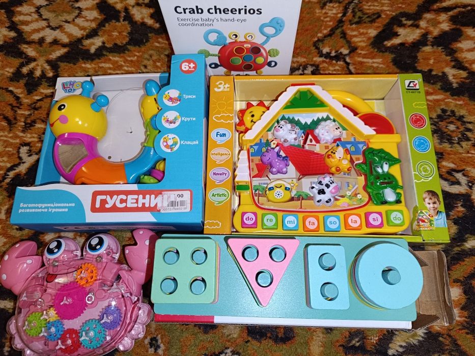 Іграшки, монтессори, сортер, мягкие игрушки