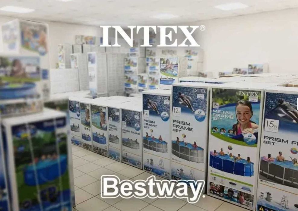 Все размеры! Круглый каркасный бассейн Intex, Bestway ОРИГИНАЛЬНЫЙ