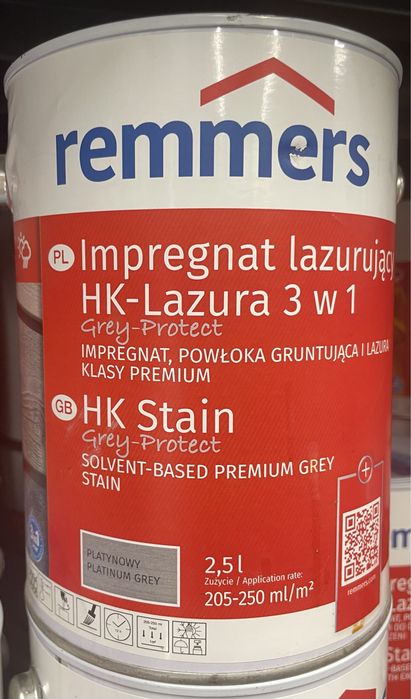 Impregnat do drewna 2,5 l. Remmers HK-Lasur 3 w 1