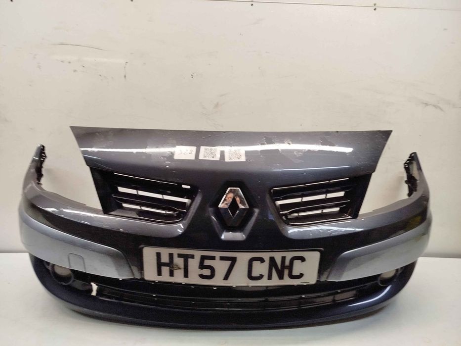 + ZDERZAK PRZÓD PRZEDNI DO RENAULT SCENIC 2 II LIFT FL TEB66 SZARY GRAFITOWY HALOGENY