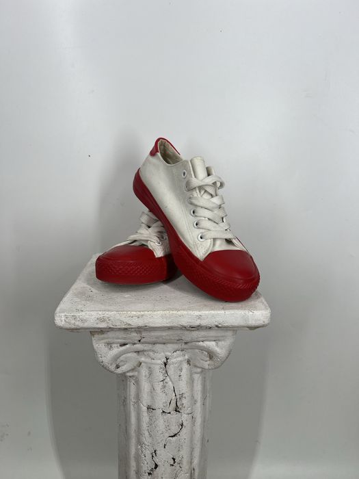 Bialo czerwone trampki damskie