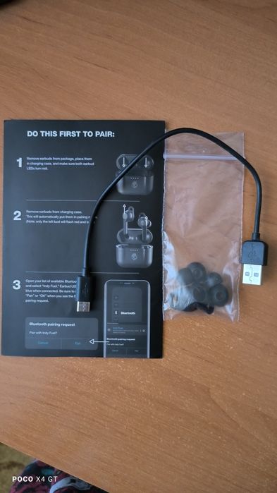 Навушники вкладиші бездротові TWS Skullcandy TW Indy Fuel True Black