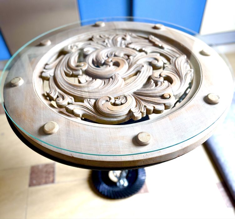 Stół okrągły loft stare drewno