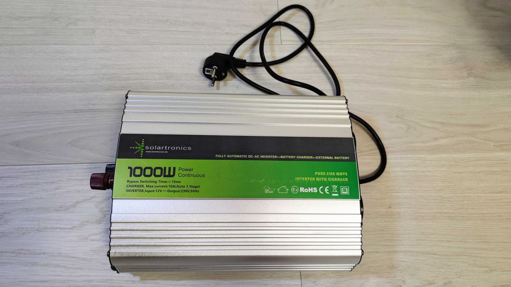 Інвертор/перетворювач напруги SOLARTRONICS UPS 12V 1000/2000 PURE SINE