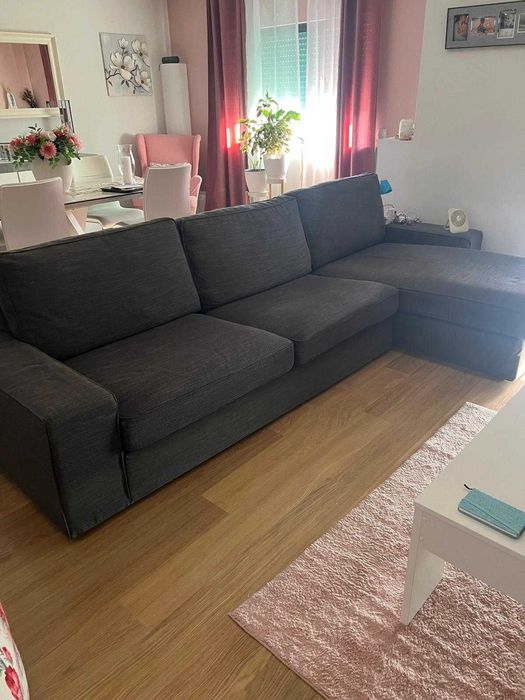 Sofá IKEA Kivik 3 lugares cinzento