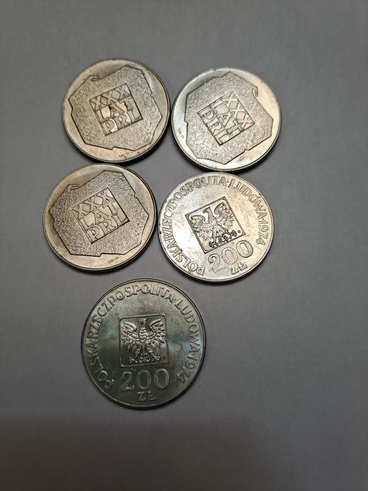 Monety 200 zlotych srebro