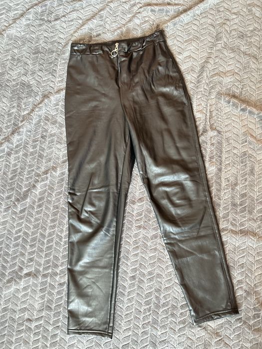 Легінси зі штучної шкіри з утепленням XL