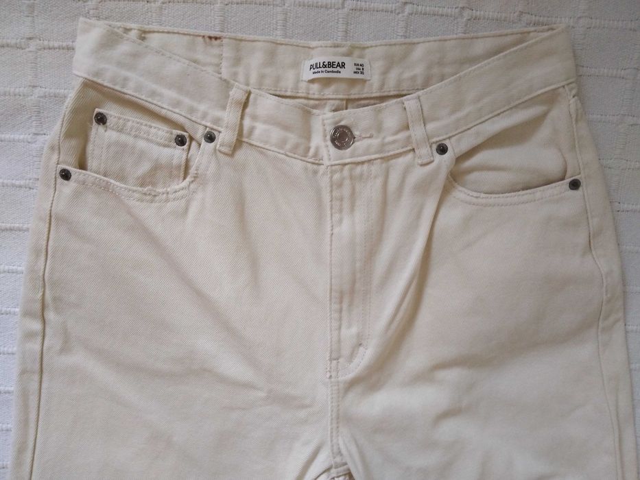 Calças Ganga Creme Pull & Bear 40