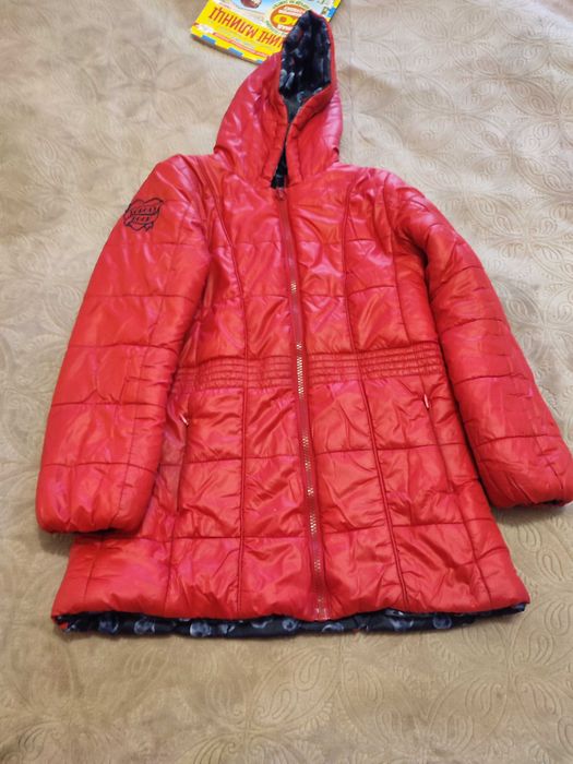 Куртка двусторонняя для девочки 8-10 лет