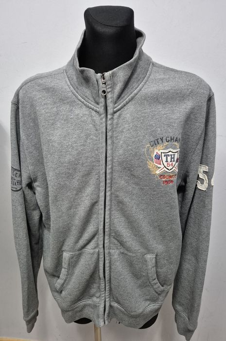TOMMY HILFIGER roz. XL męska szara bluza bawełniana
