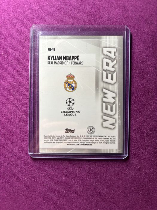 Kylian Mbappe new era topps chrome card