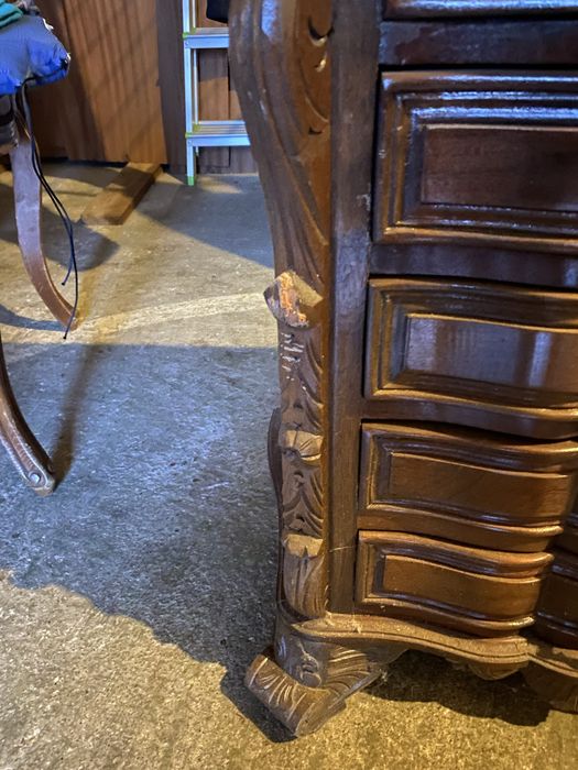 Cómoda mesa de cabeceira camiseiro madeira maciça 66x34x55