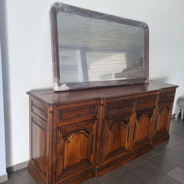 Móvel madeira maciça + espelho