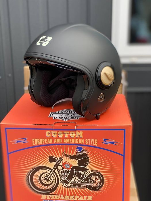 Шлем на чоппер, боббер, круизер, открытый шлем, полулицевик